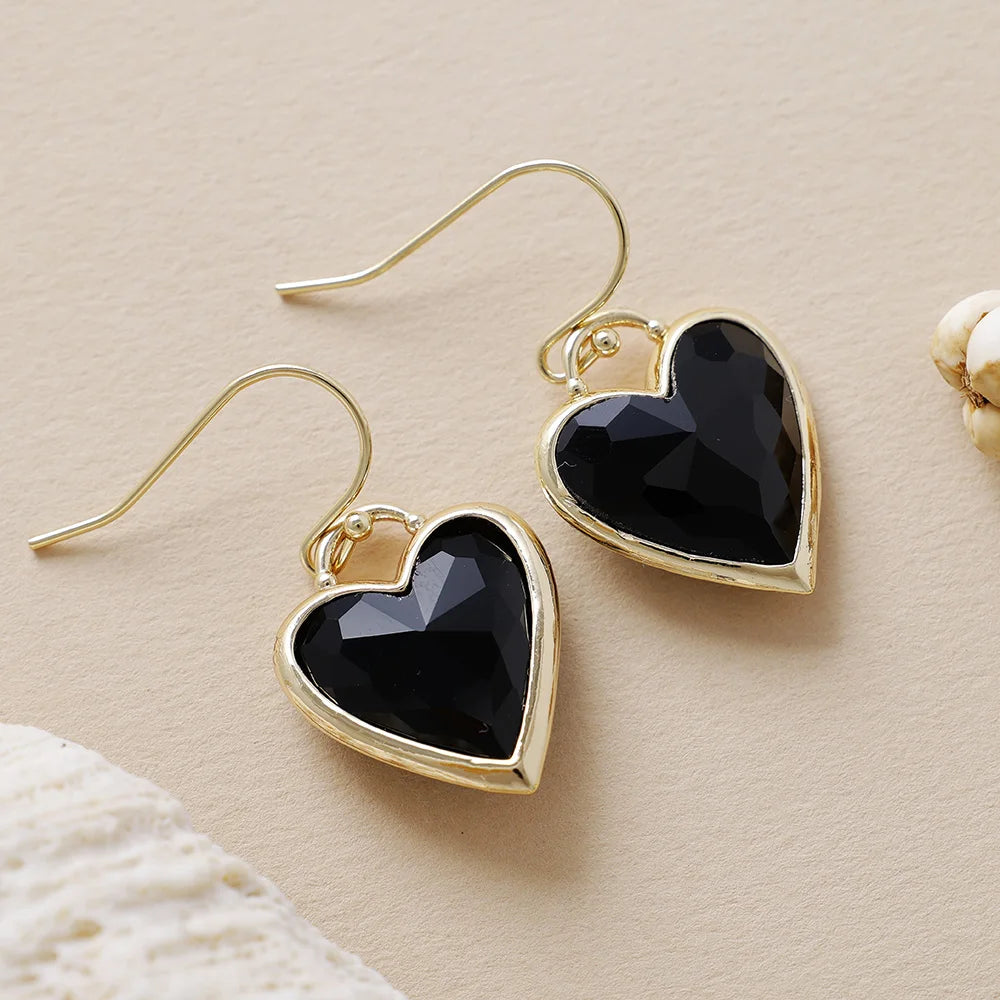Elegant Crystal Heart Earrings