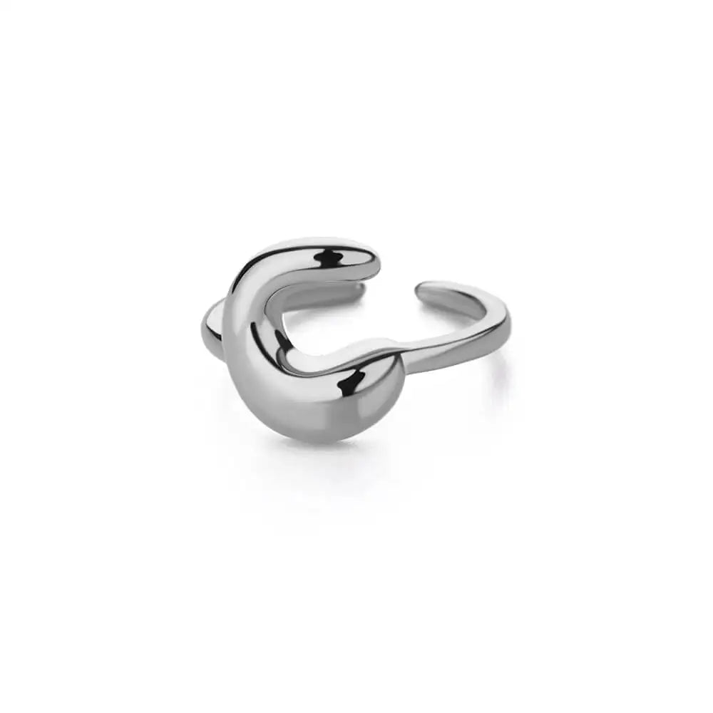 Silver Bubble Letter Ring