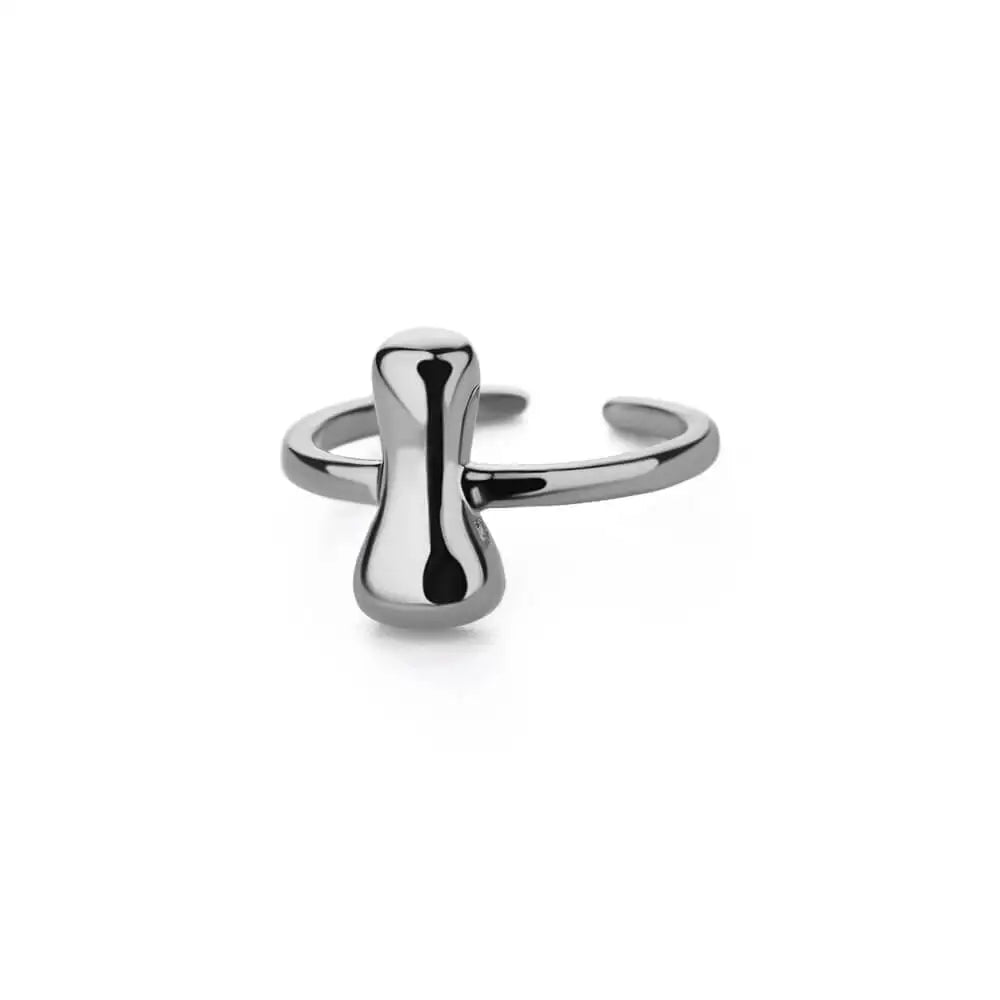 Silver Bubble Letter Ring