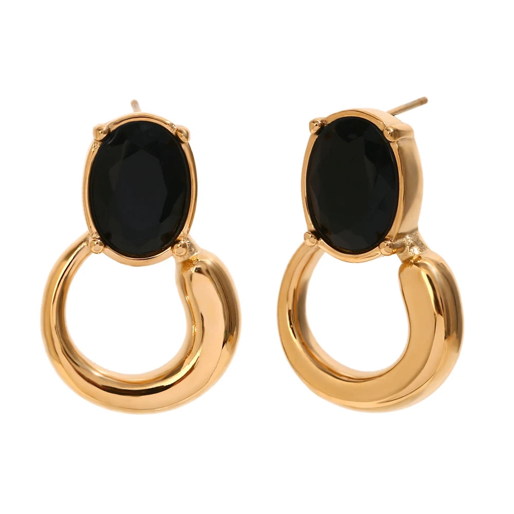 Midnight Enchantress Emerald Earrings