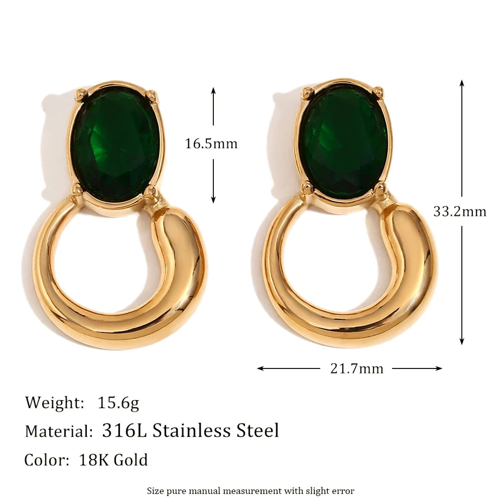 Midnight Enchantress Emerald Earrings