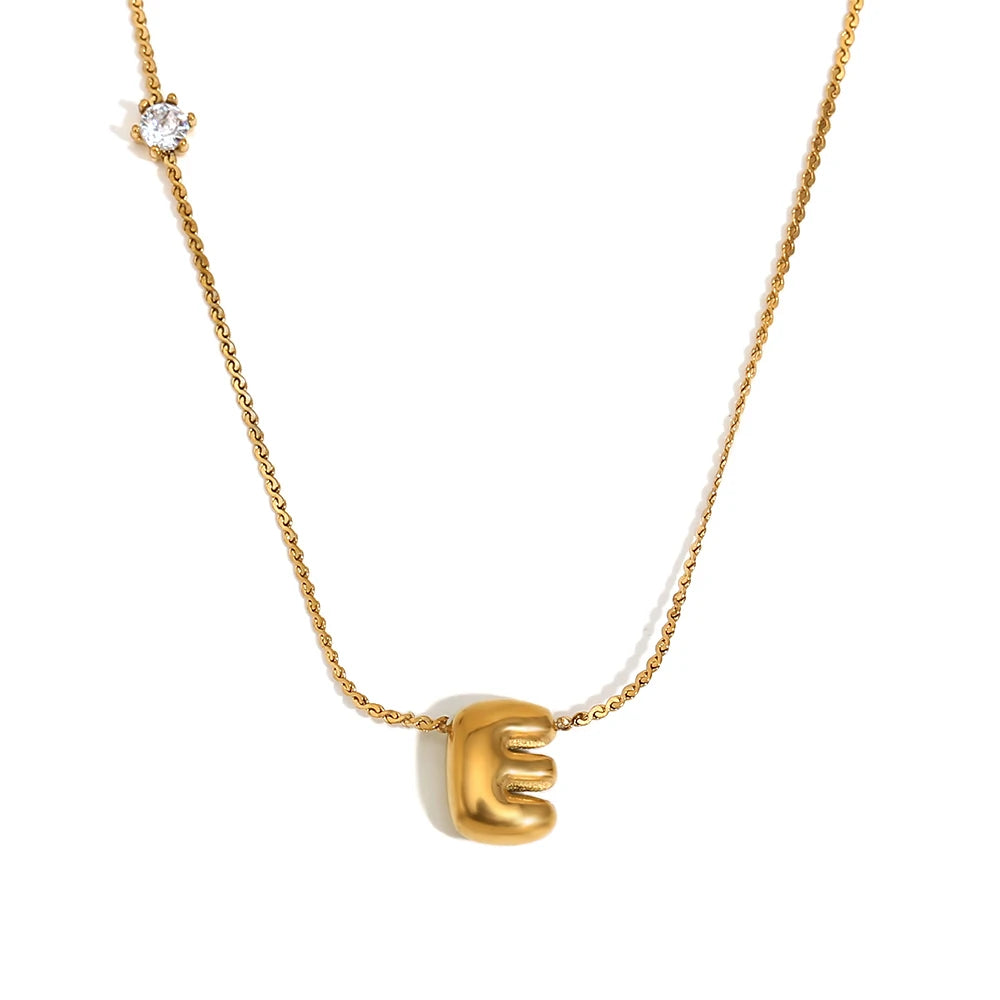Luxe Golden Bubble Initial Necklace