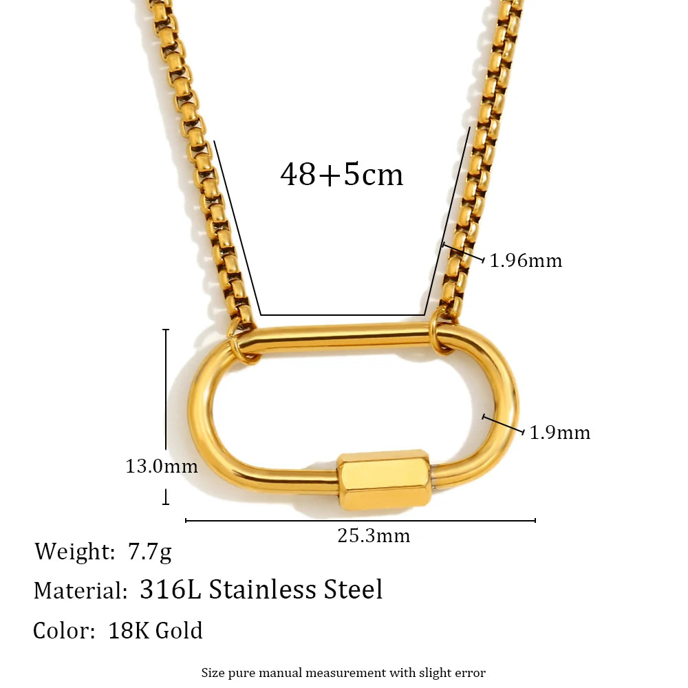 Lock & Loop Industrial Buckle Necklace