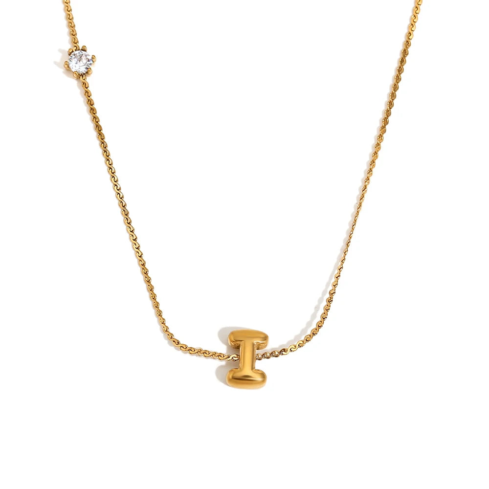 Luxe Golden Bubble Initial Necklace
