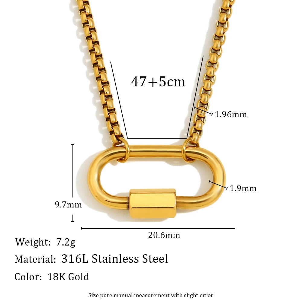 Lock & Loop Industrial Buckle Necklace
