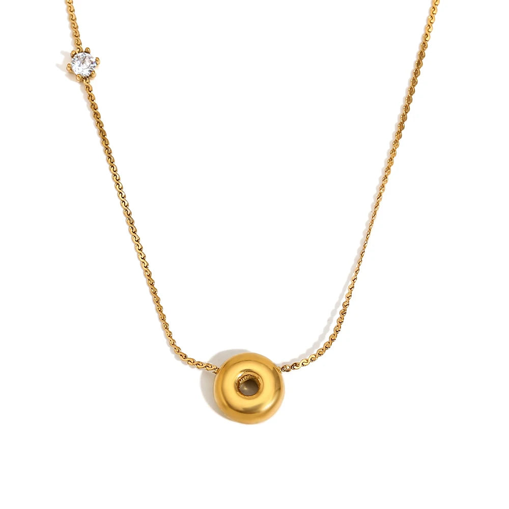 Luxe Golden Bubble Initial Necklace
