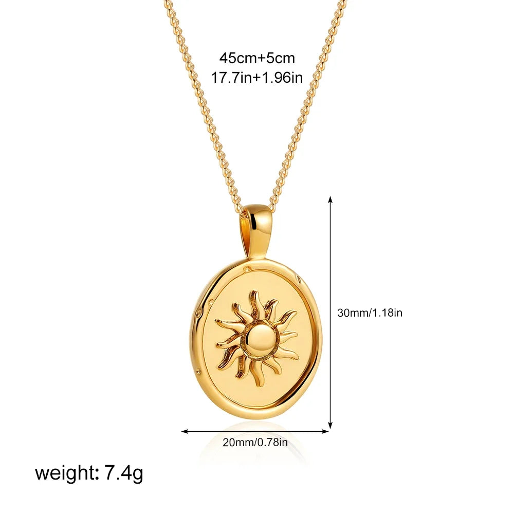 Vintage-Inspired Oval Pendant Necklace