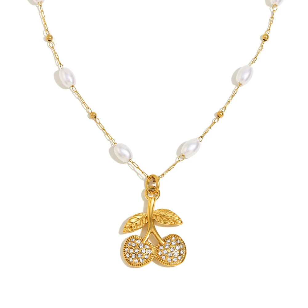 Sweet Cherry Crystal Necklace