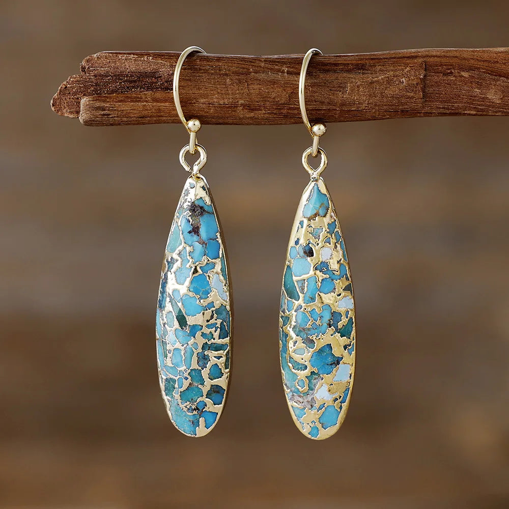 Serenity Drop Gemstone Earrings