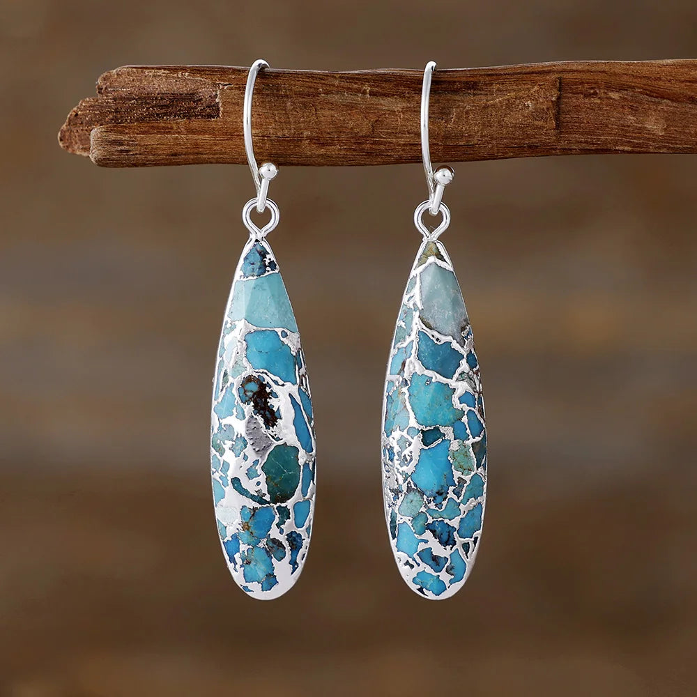 Serenity Drop Gemstone Earrings