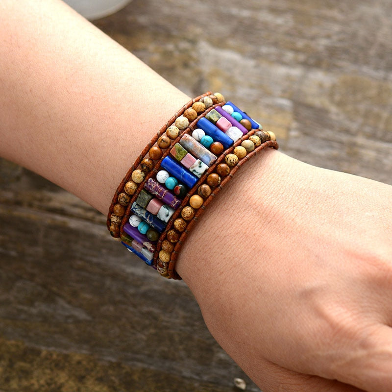 Mix Gems Metals Handmade Bracelet