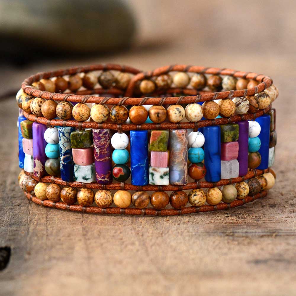 Mix Gems Metals Handmade Bracelet