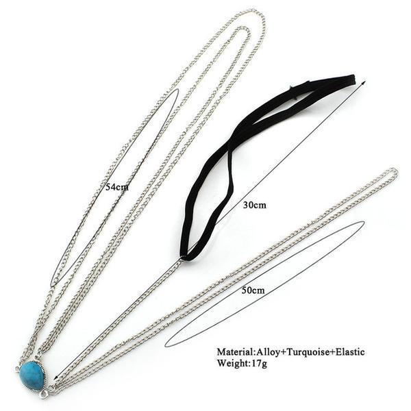 Bohemian Turquoise Leg Jewelry Anklet Boho Peak