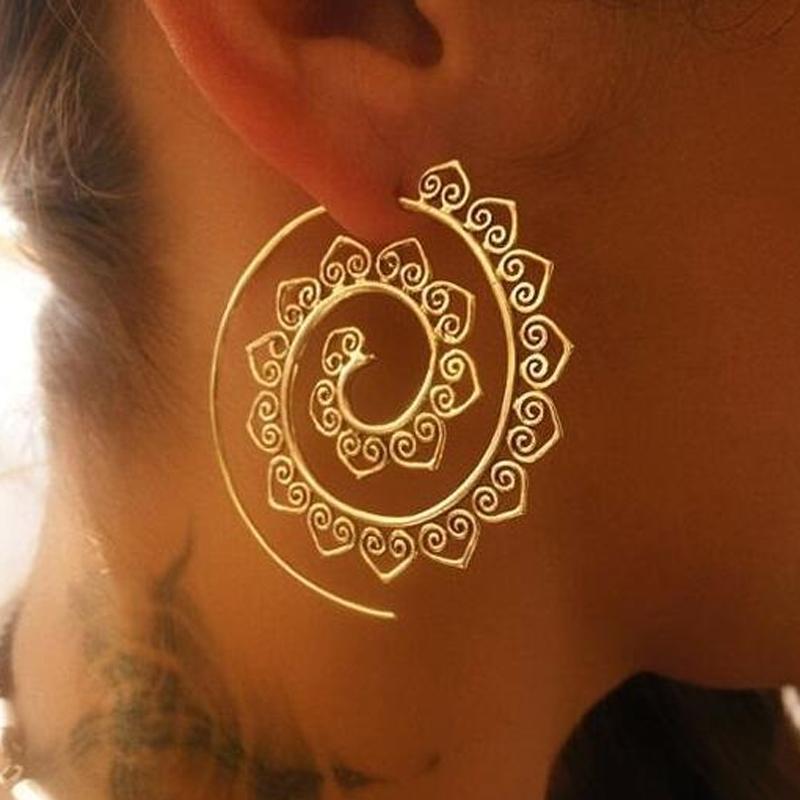 Gaia Spiral Earrings Boho Peak