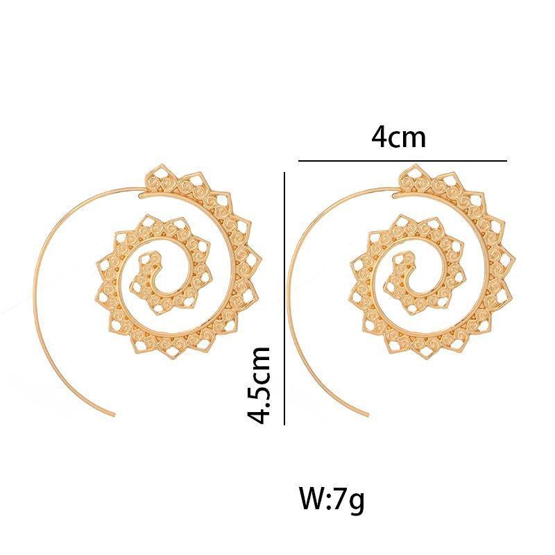 Gaia Spiral Earrings Boho Peak