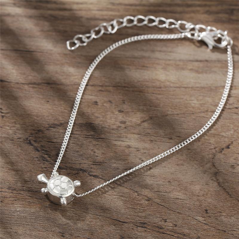 Handmade Silver Turtle Anklet Anklet Boho Peak