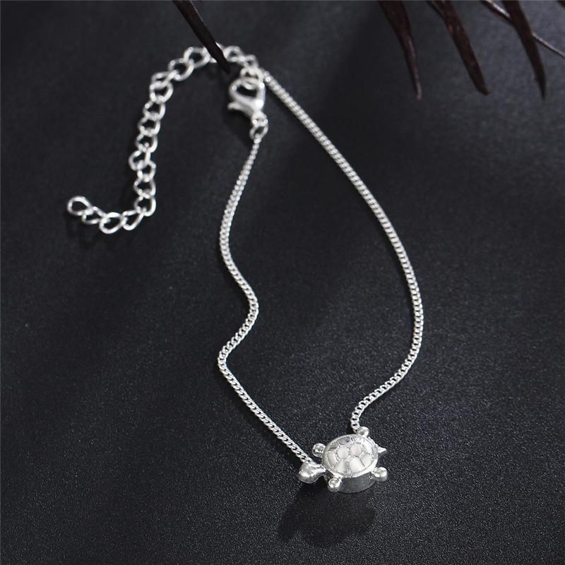 Handmade Silver Turtle Anklet Anklet Boho Peak