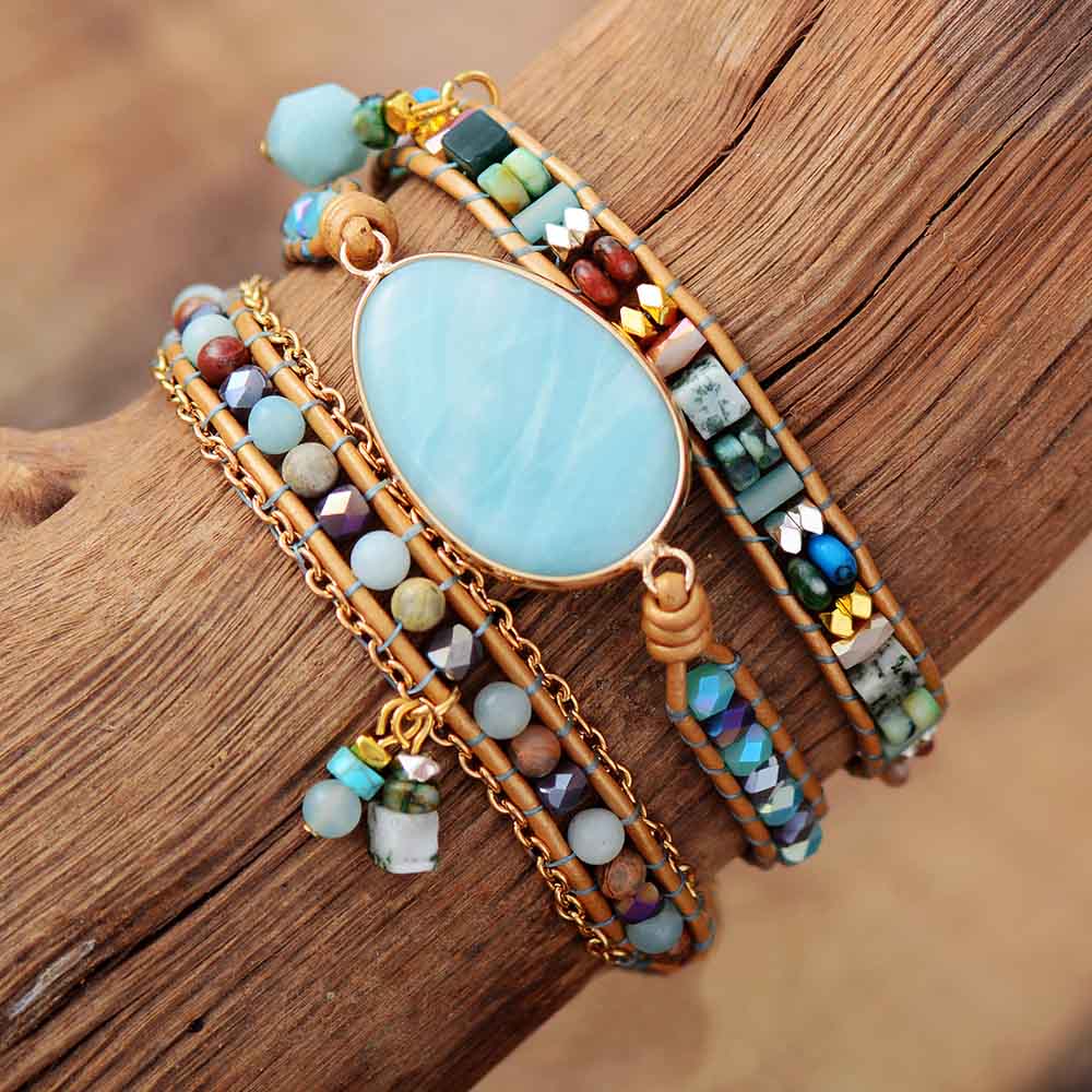 Natural Amazonite Beaded Bracelet