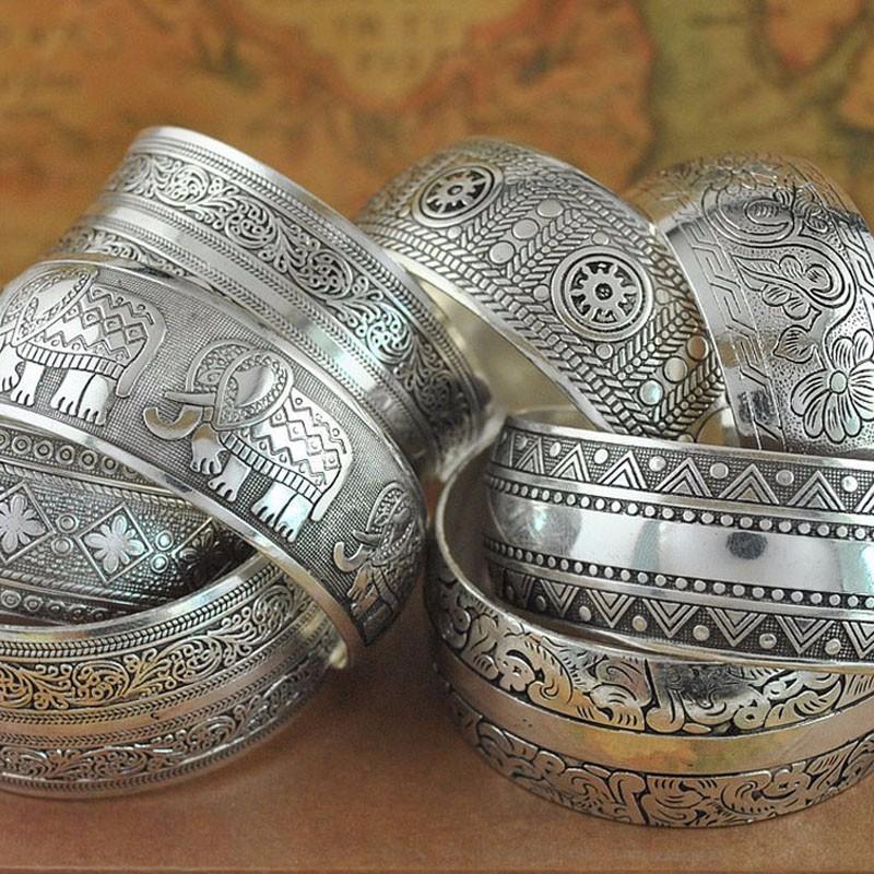 Sterling Silver Boho Cuff bracelet Boho Peak