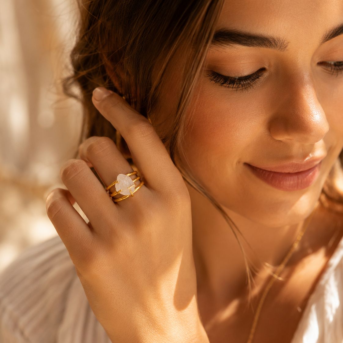 Geometric Crystal Cocktail Ring