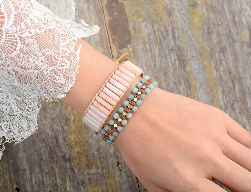 Free Spirit Amazonite Cord Bracelet