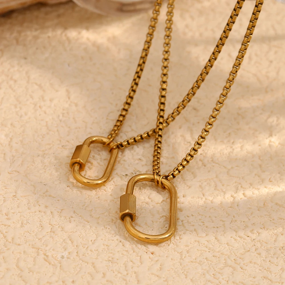 Lock & Loop Industrial Buckle Necklace