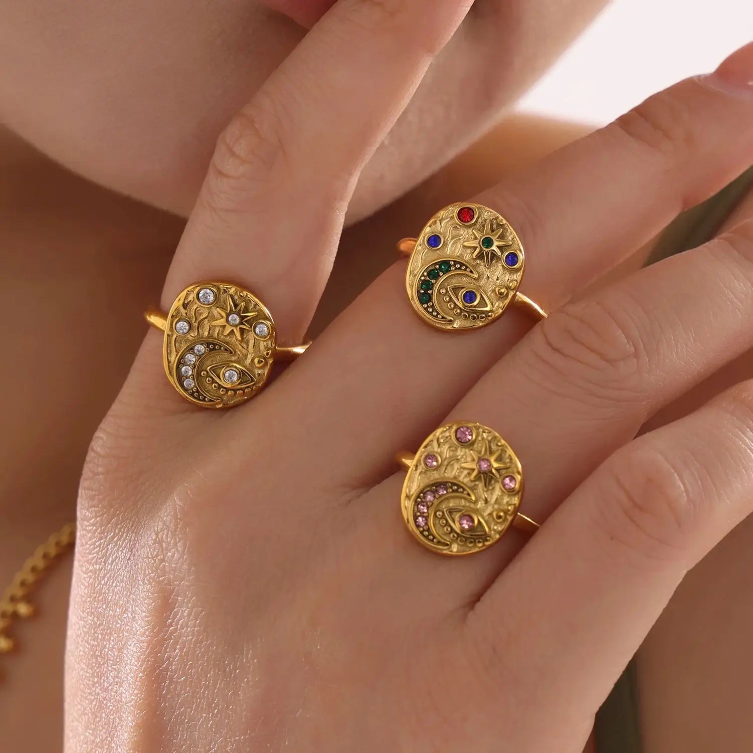 Celestial Starlight Talisman Ring