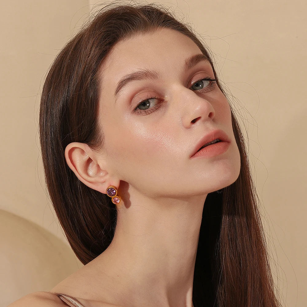 Infinity Glow Stud Earrings