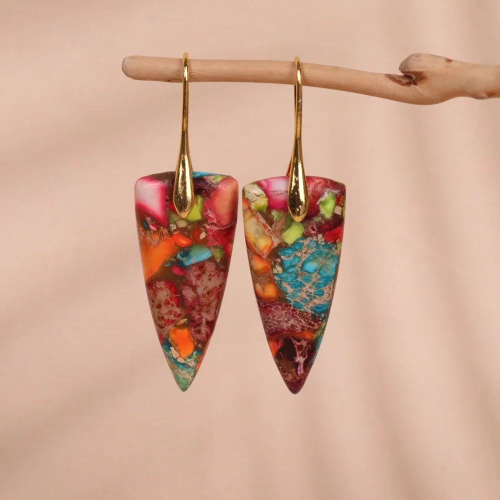 Inverted Triangle Dangle Earrings