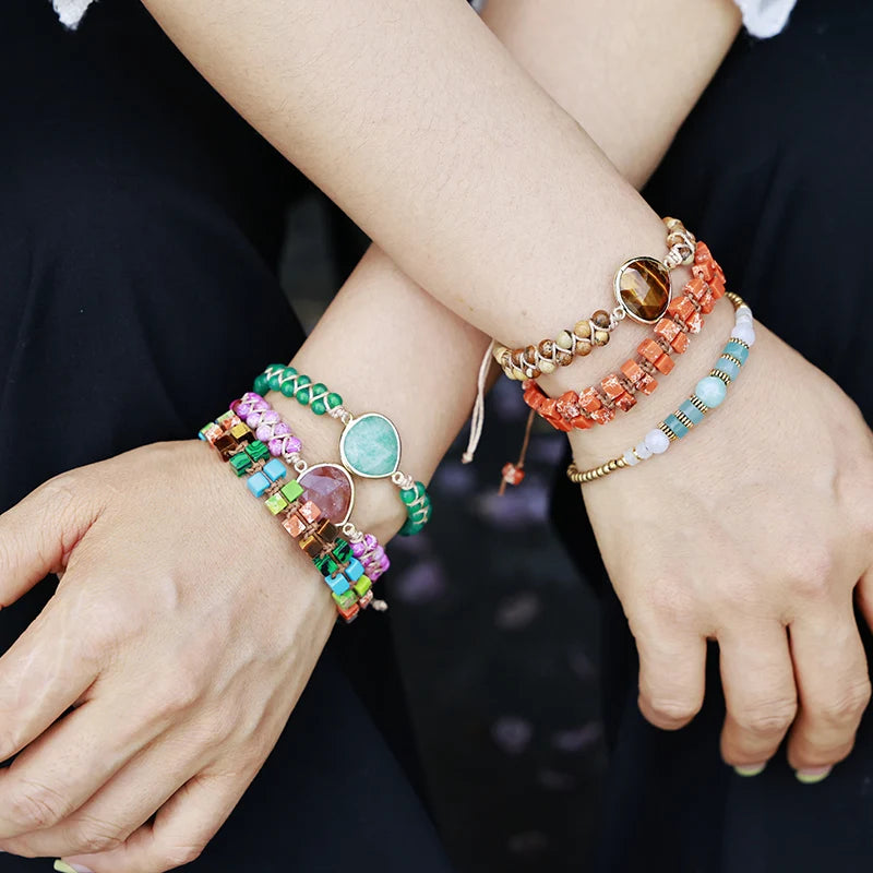 Braided Friendship Teardrop Charm Bracelet