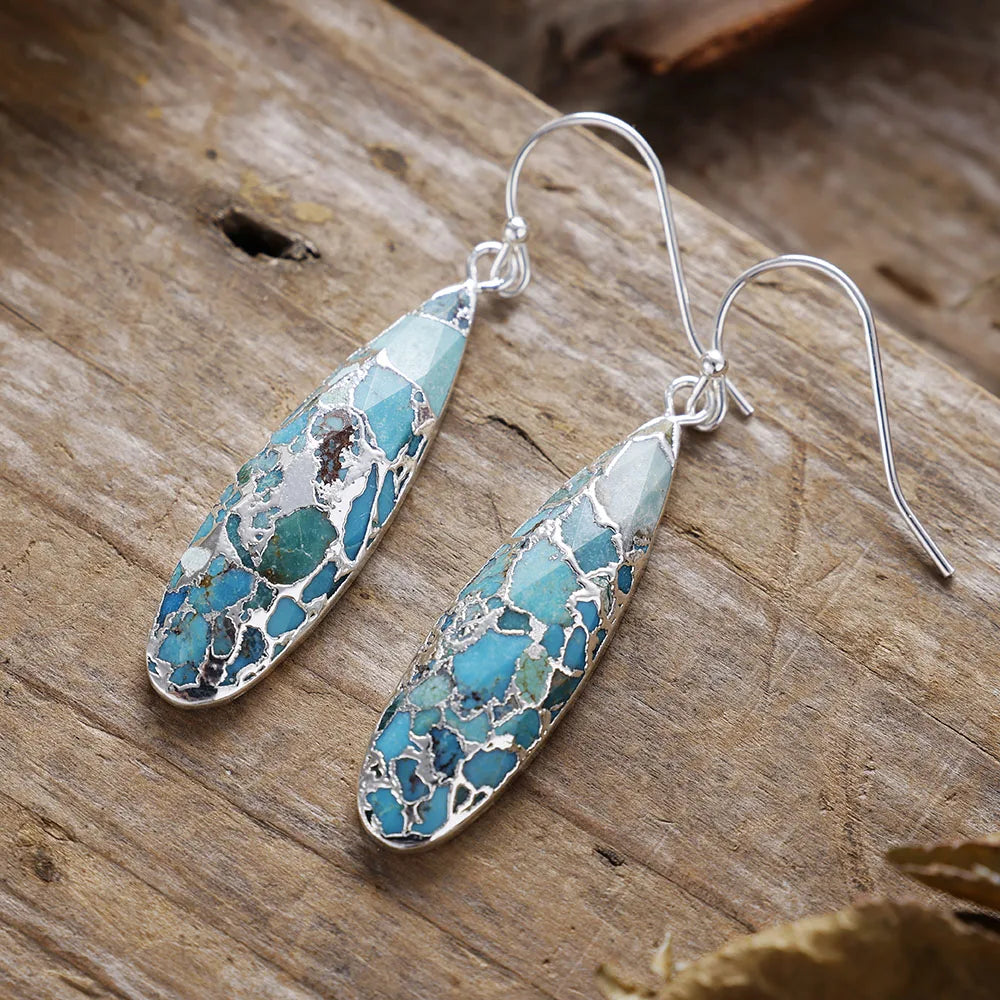 Serenity Drop Gemstone Earrings