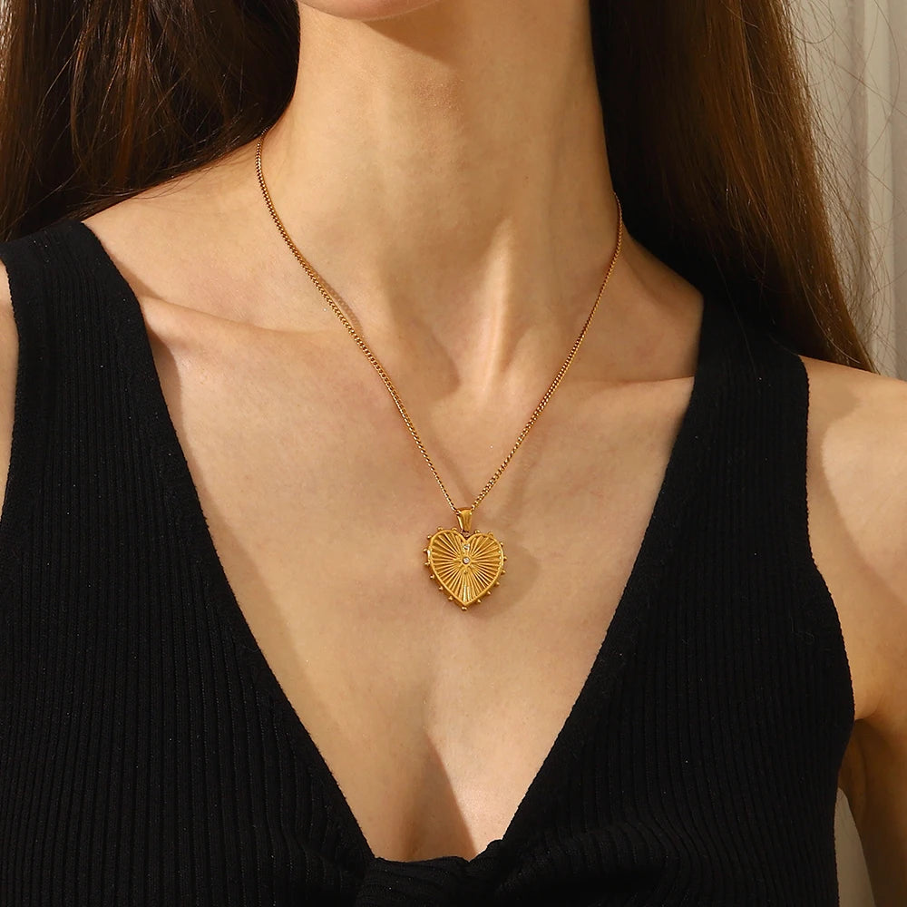Radiant Heart Amulet Necklace