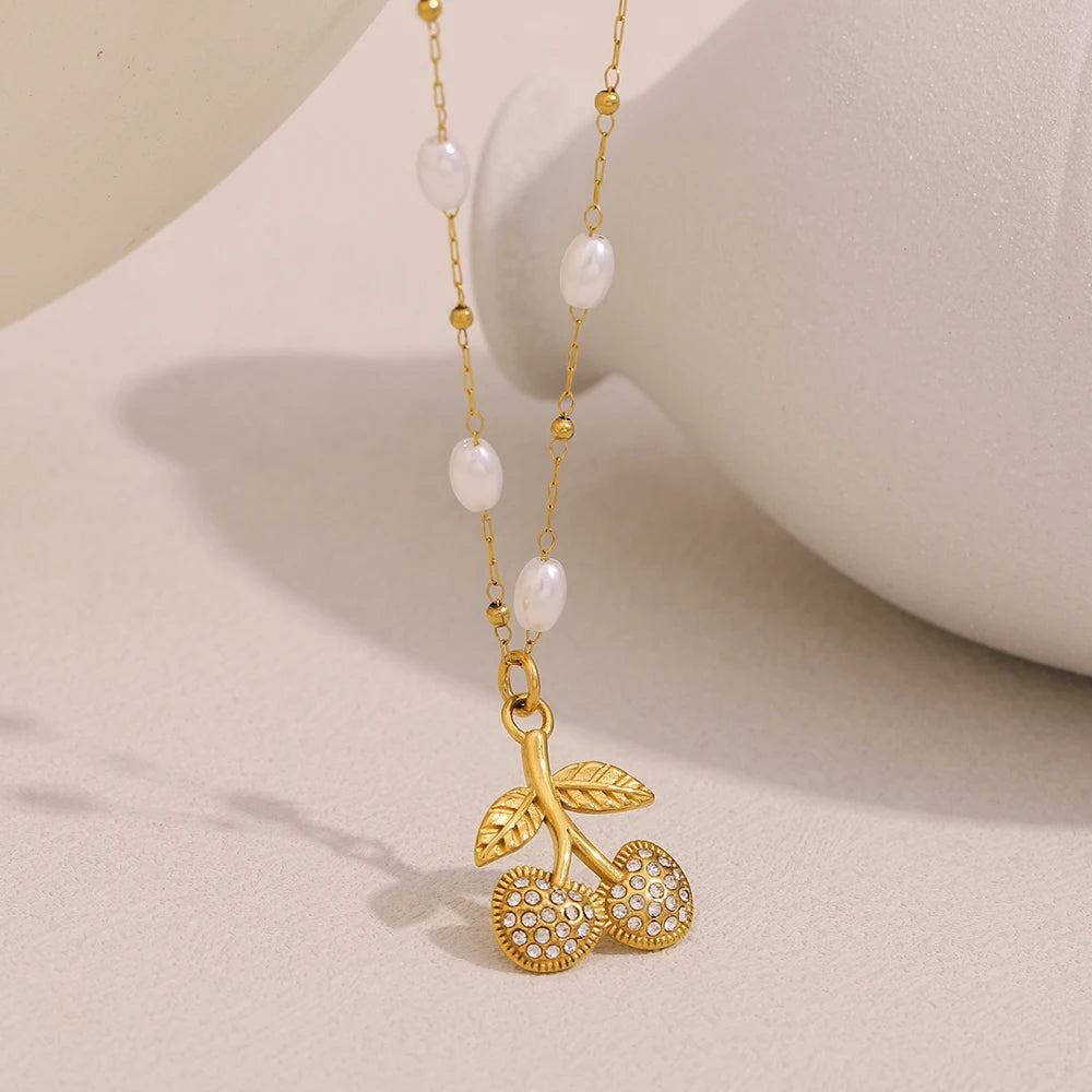 Sweet Cherry Crystal Necklace