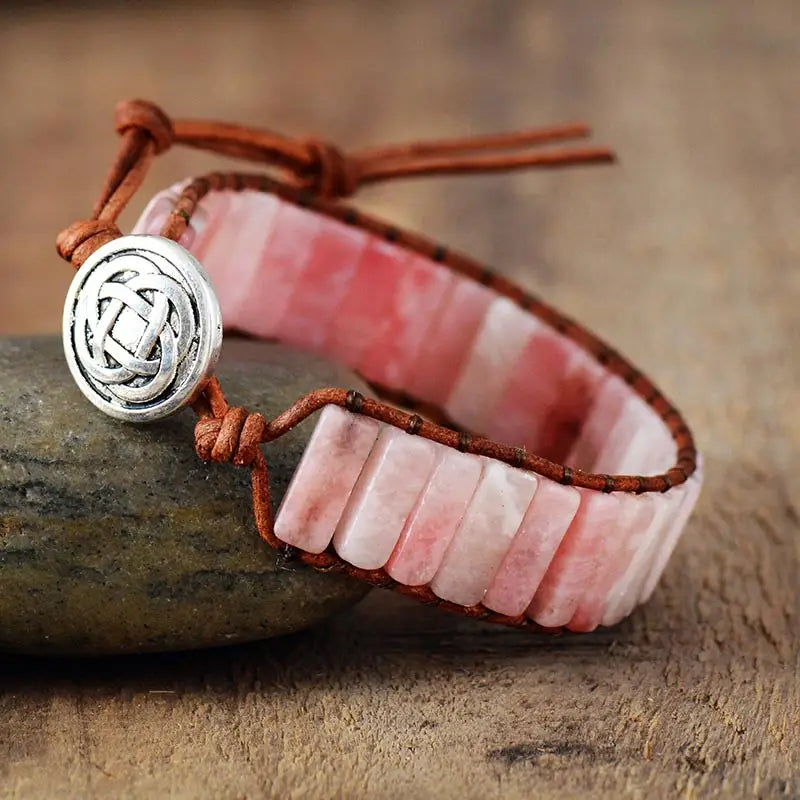 Wildflower Pink Opal Wrap Bracelet