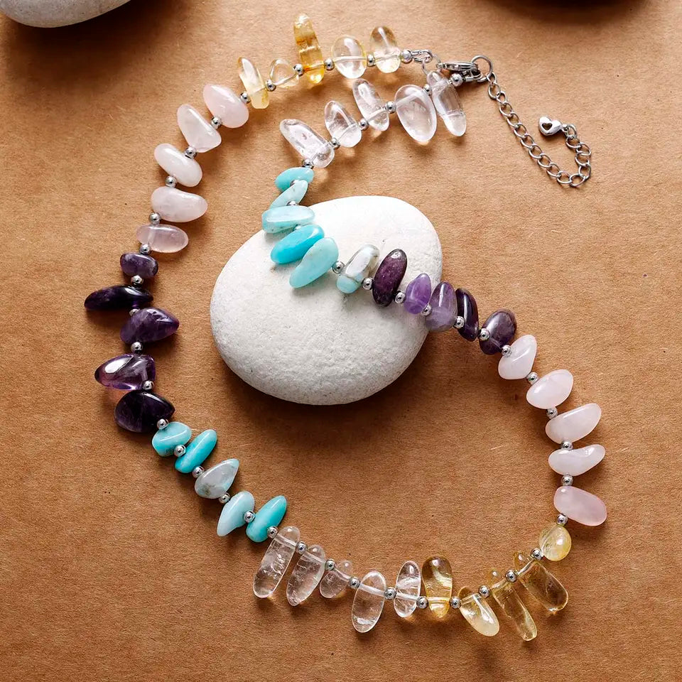 Earth Chip Stone Statement Choker - Chakra