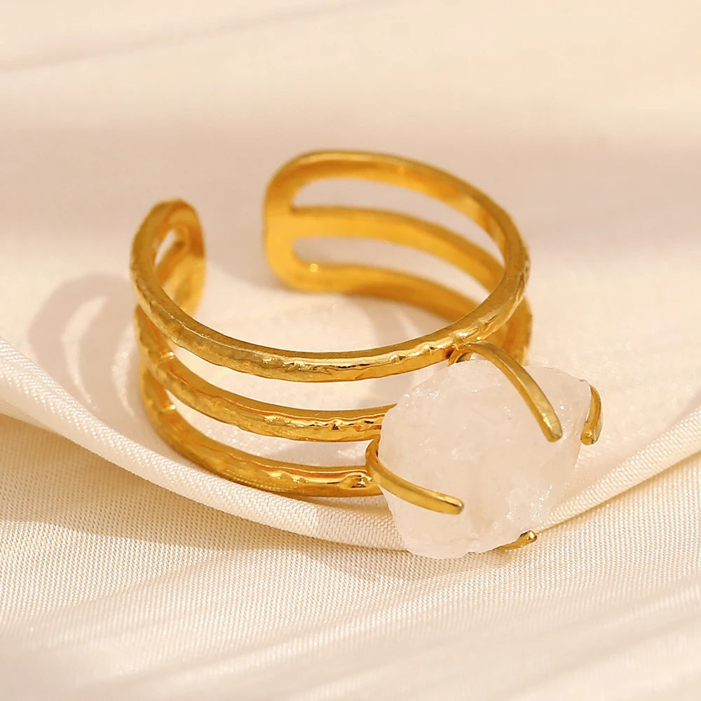 Geometric Crystal Cocktail Ring