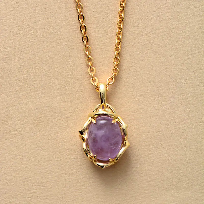 New Beginnings Moonstone Amethyst Necklace