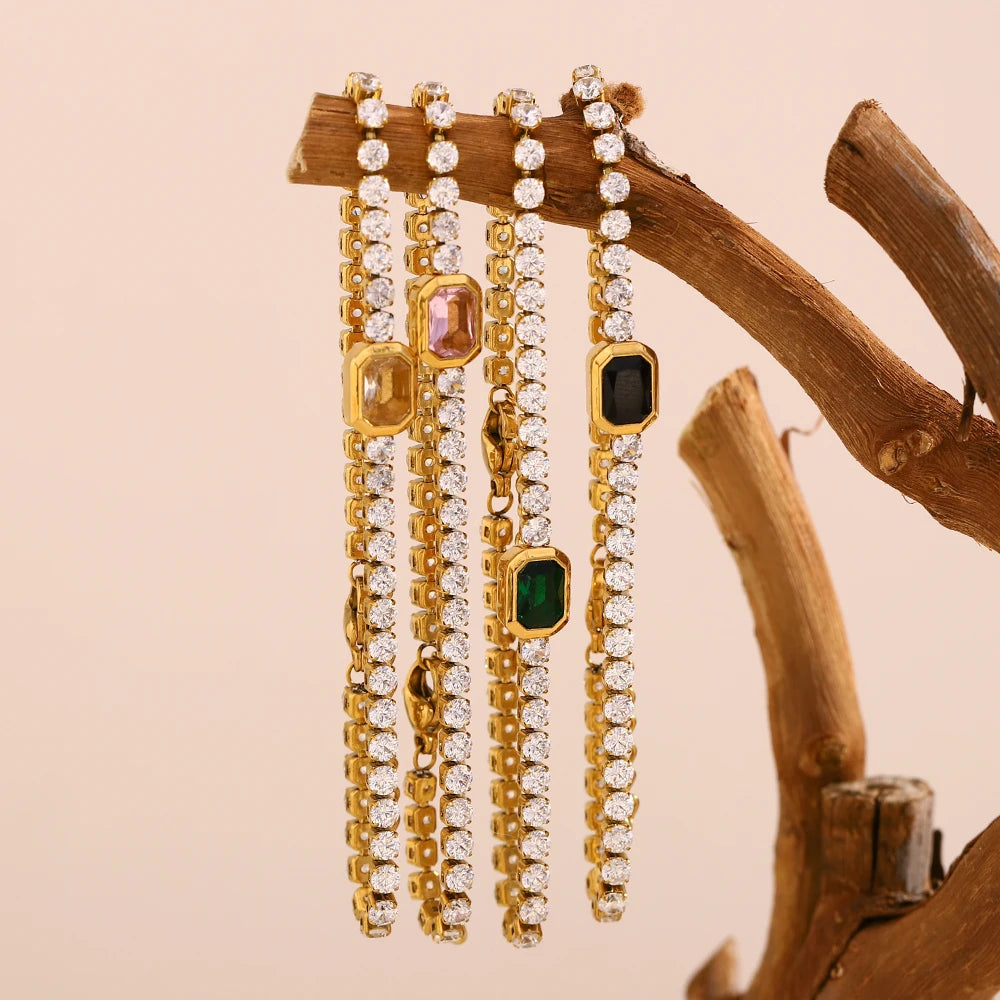 Colorful Zircon Tennis Bracelet