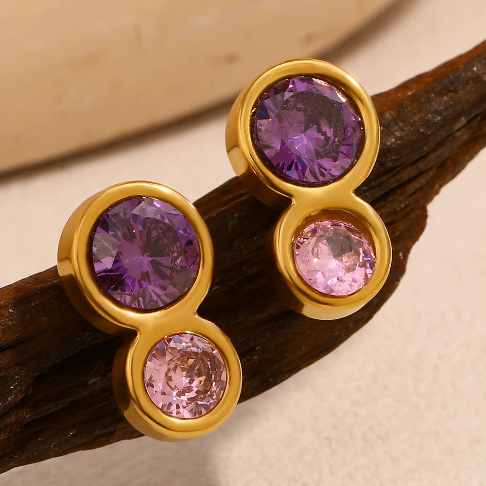 Infinity Glow Stud Earrings