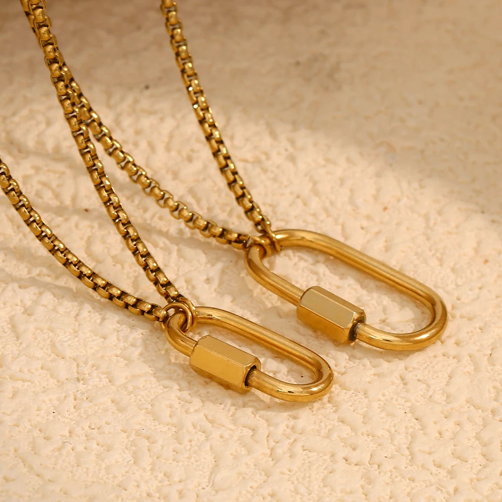 Lock & Loop Industrial Buckle Necklace