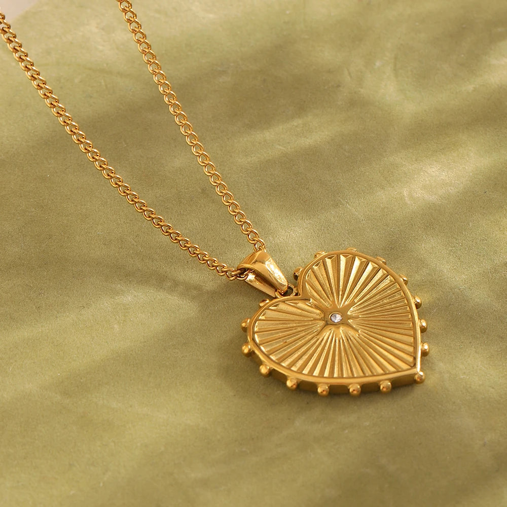 Radiant Heart Amulet Necklace
