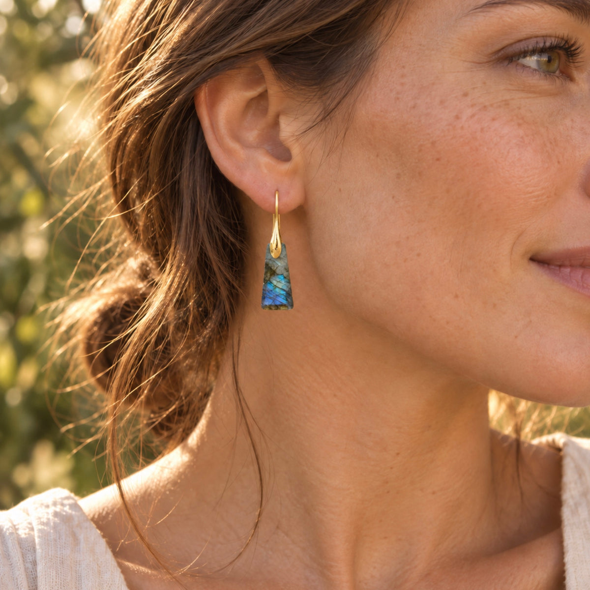 Aurora Veil Labradorite Drop Earrings