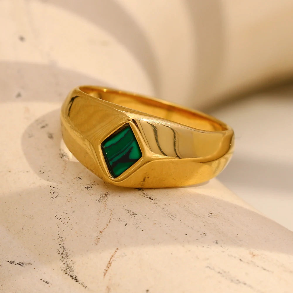 Malachite Talisman Ring