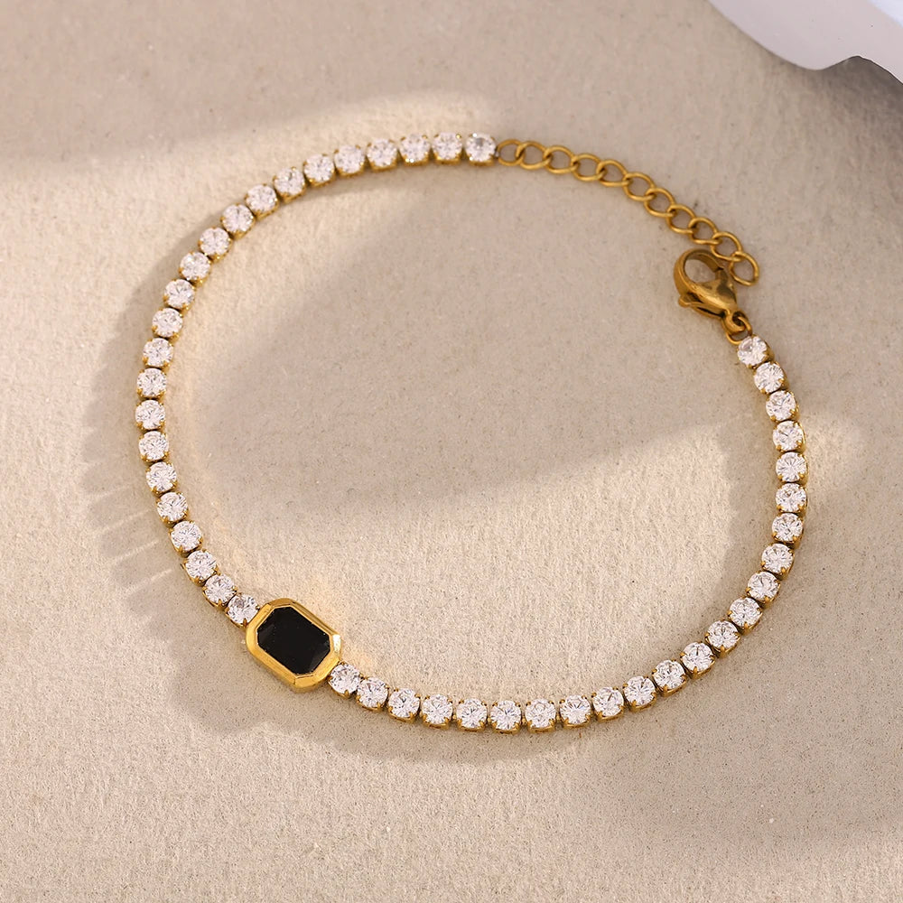 Colorful Zircon Tennis Bracelet