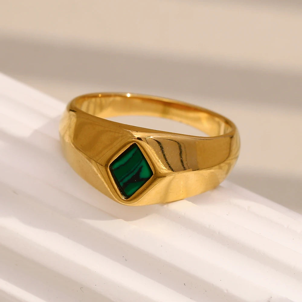 Malachite Talisman Ring
