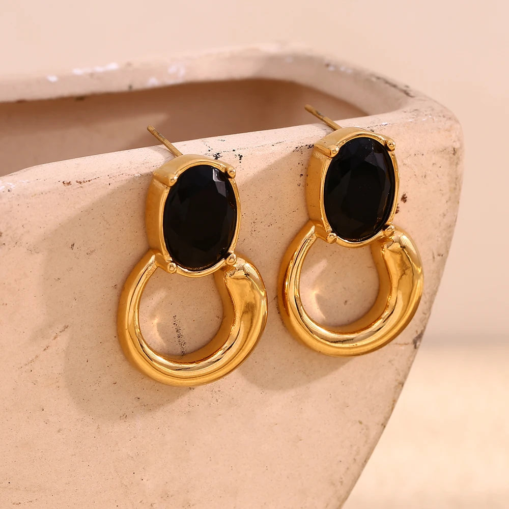 Midnight Enchantress Emerald Earrings