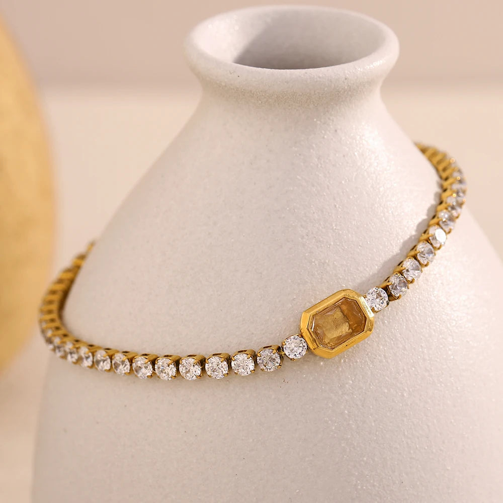 Colorful Zircon Tennis Bracelet