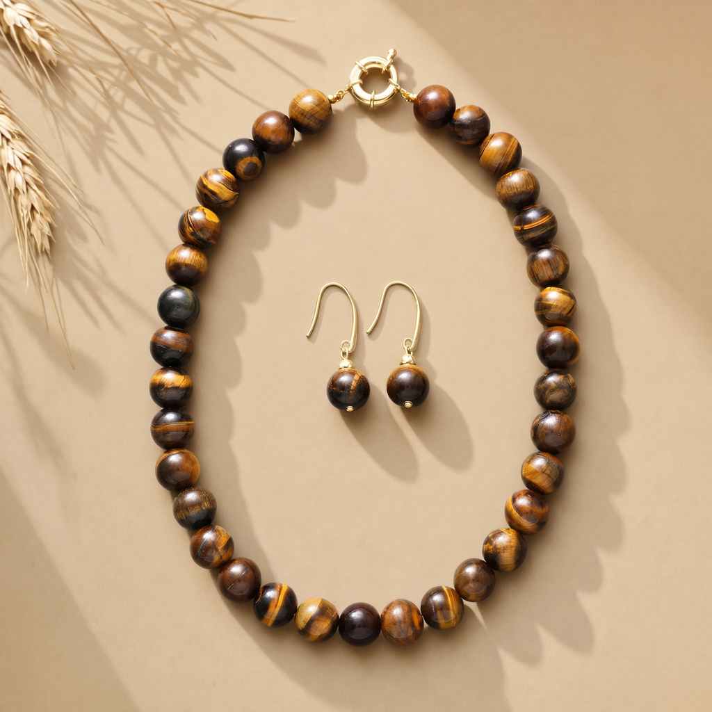 Inner Strength Tiger's Eye Beaded Set - Studio