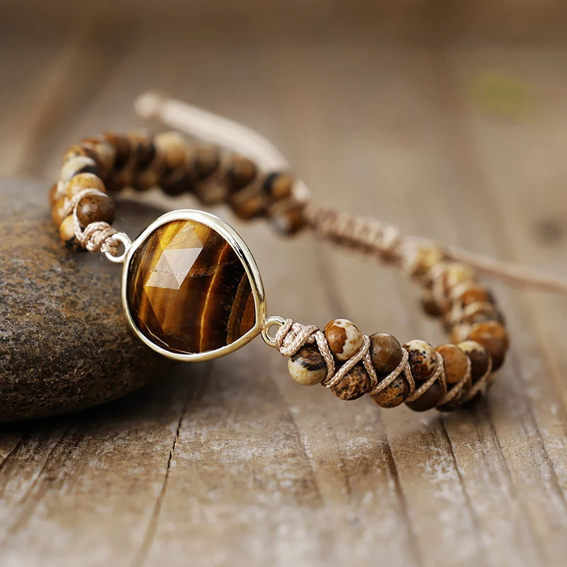 Braided Friendship Teardrop Charm Bracelet