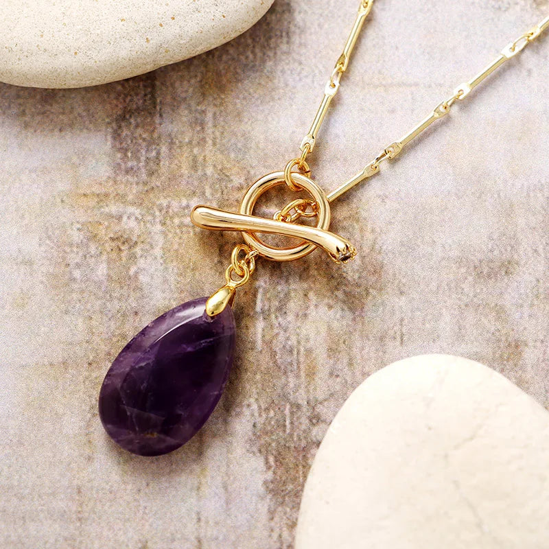 T-Bar Teardrop Crystal Choker Necklace